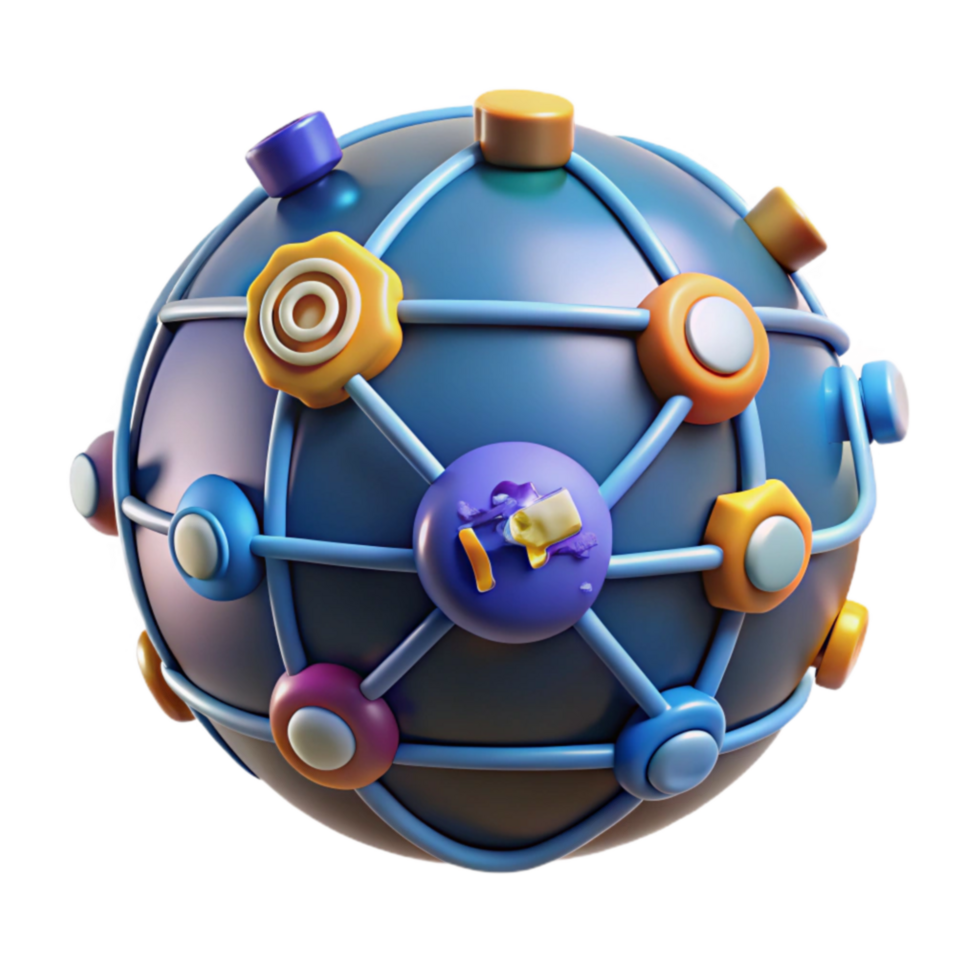 Global Network Connections Interconnectivity and Data Sharing png