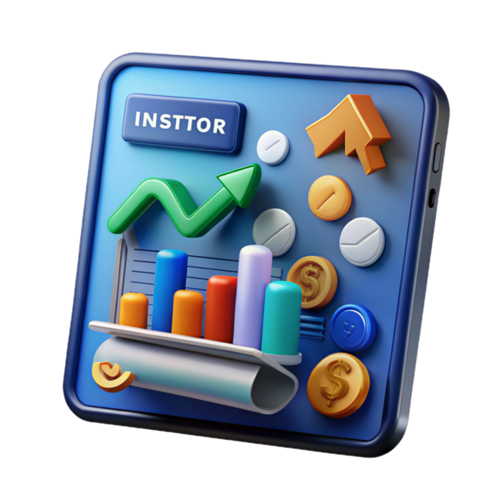 Mobile Investment Growth Tracker Visualizing Financial Trends png