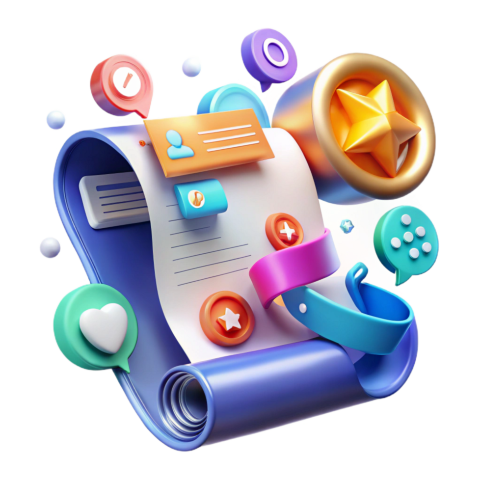 3D User Interface Design Interactive Scroll, Feedback, and Rewards png