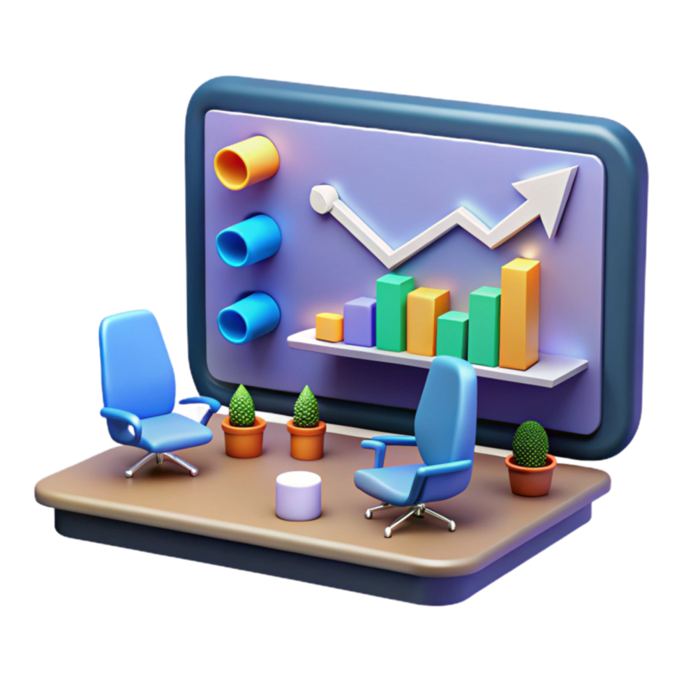 Data Analysis Workspace Productivity, Growth Chart, Office Setup png