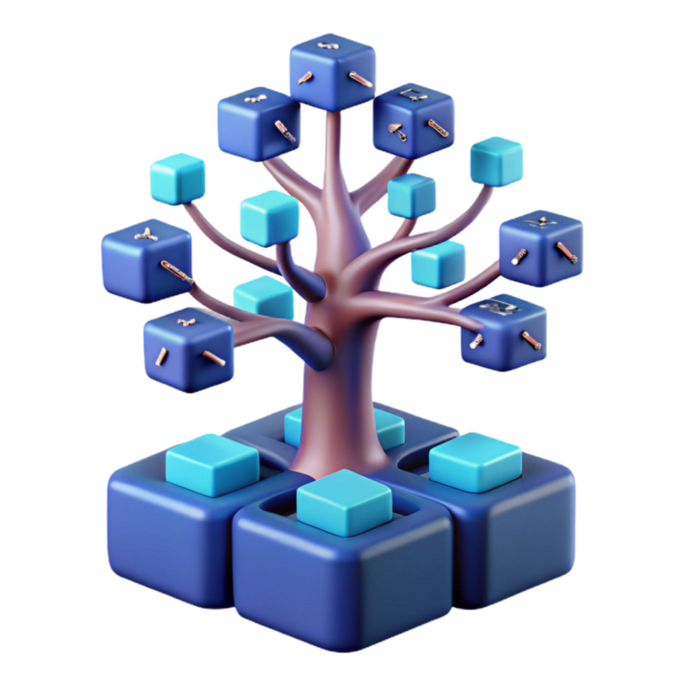 Hierarchical Data Structure A 3D Visualization of a Tree-like System png