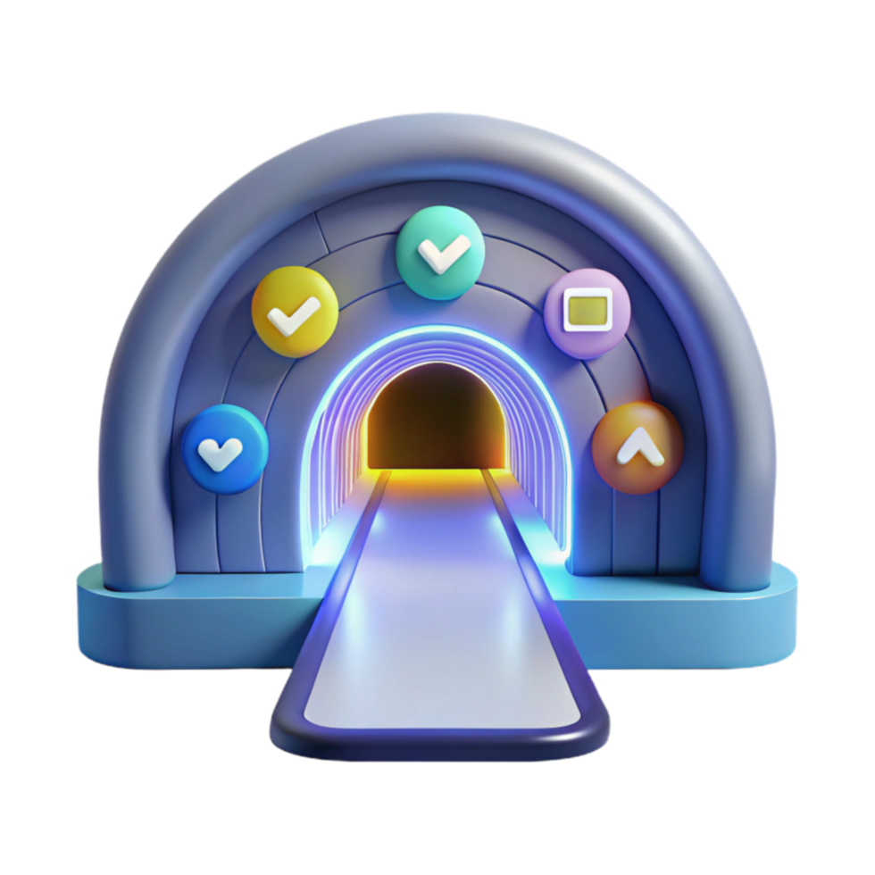 Journey Through the User Interface Navigating a Digital Tunnel png