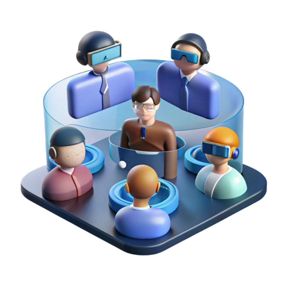 Virtual Team Meeting Collaboration, Communication, and Remote Work png