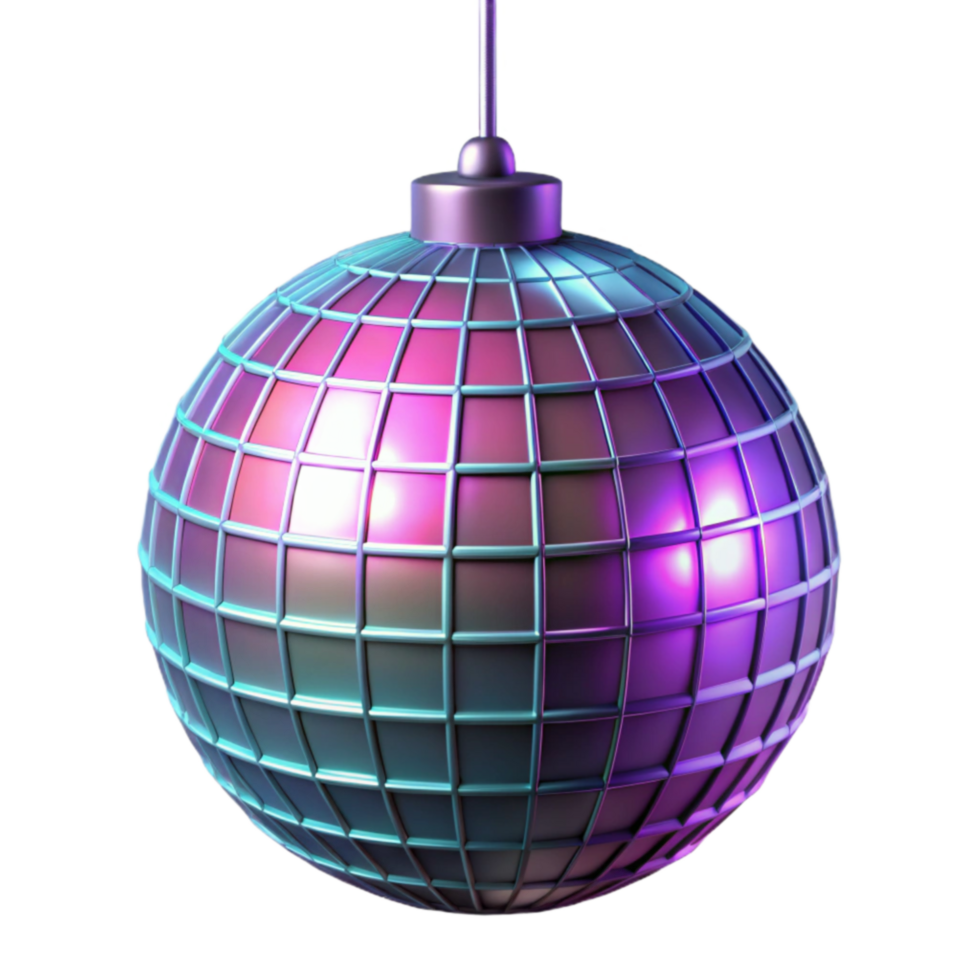 Disco Ball Ornament Iridescent Sphere Decor png