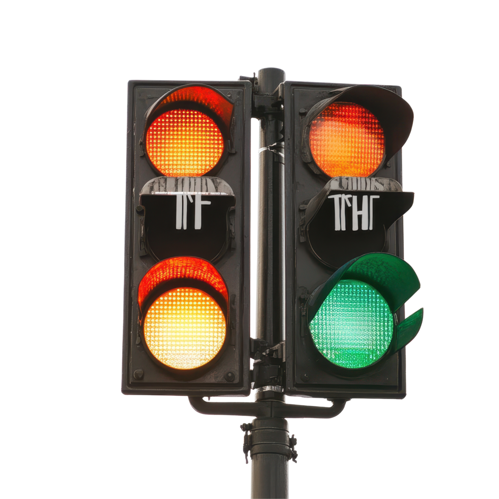 Traffic light displaying the word truth during a cloudy afternoon in a busy urban area, traffic light with the word truth written on it, Transparent background png