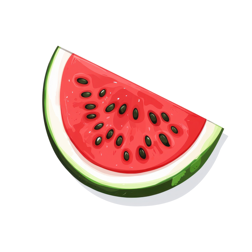 Refreshing watermelon slice isolated against a clean Transparent background, perfect for summer snacks or fruit displays, watermelon slice isolated on background png