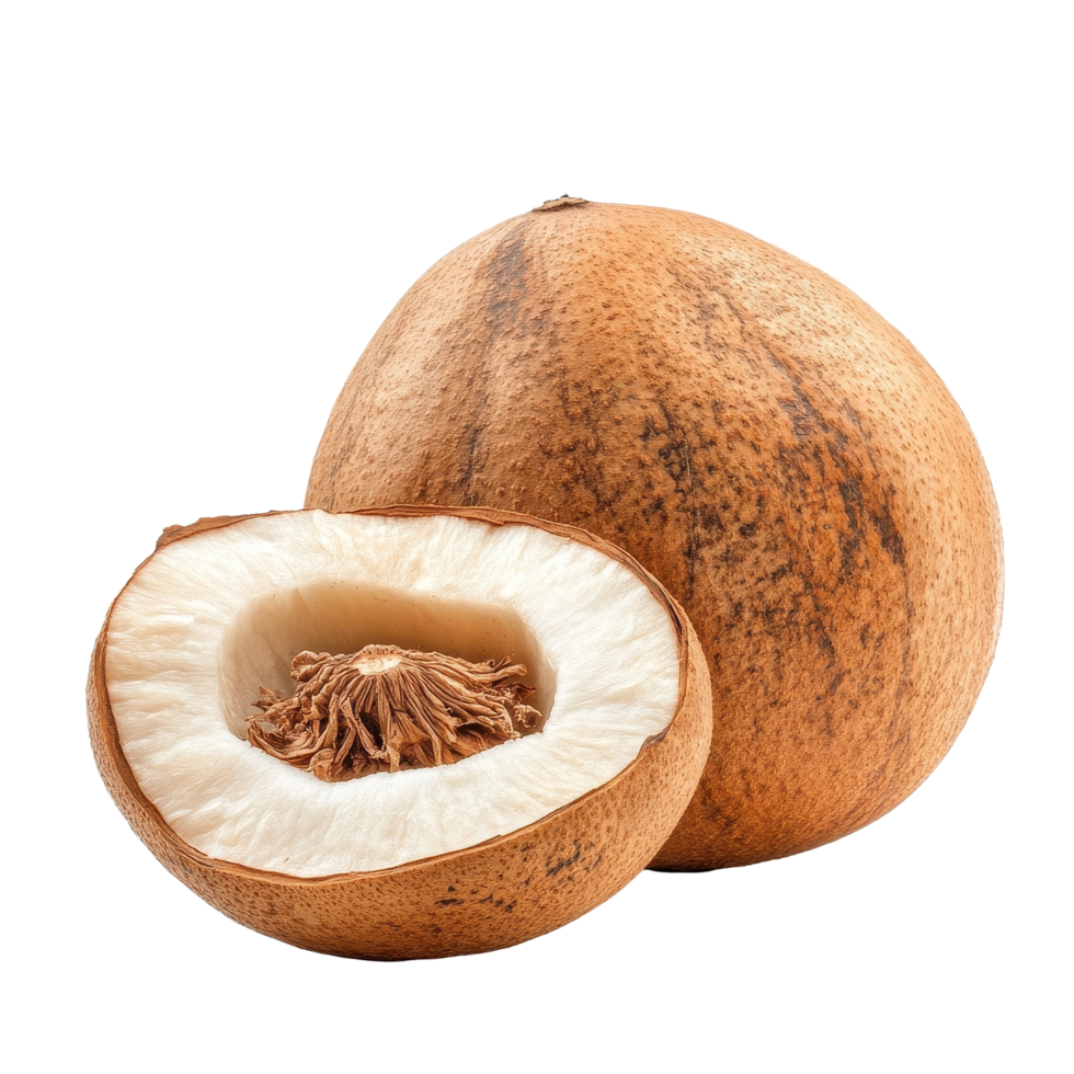 Santol fruit isolated on Transparent background showcasing its unique texture and color variations, Santol isolated on png