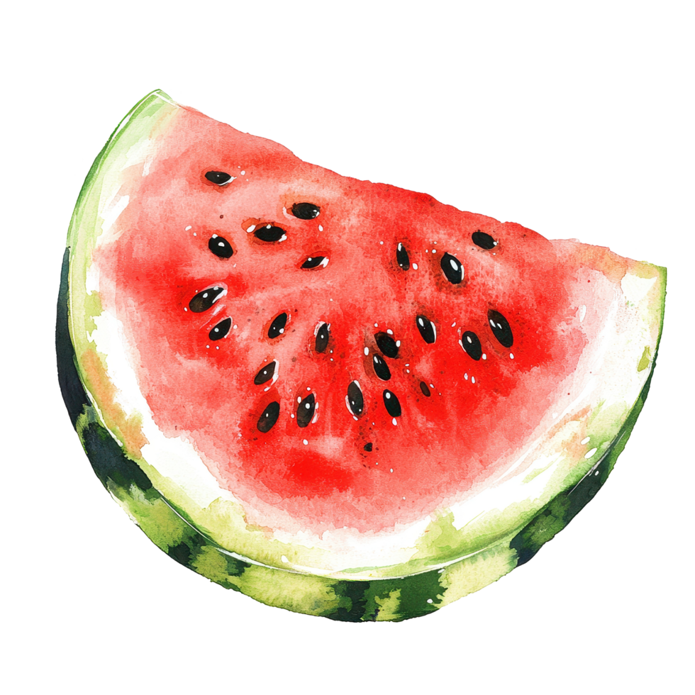 Freshly sliced watermelon on a clean Transparent background showcasing vibrant colors and textures, Watermelon slice on background png