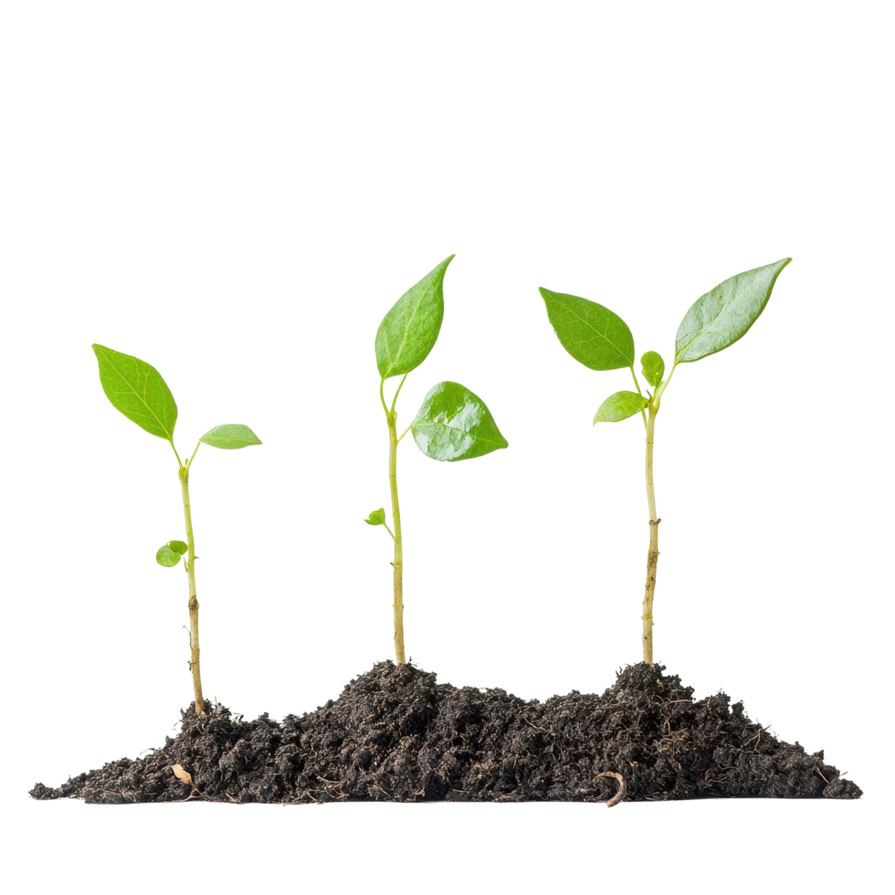 Growth of saplings showcasing the journey from seed to sustained roots and healthy leaves, Sapling Growth The Journey from Seed to Roots, Transparent background png