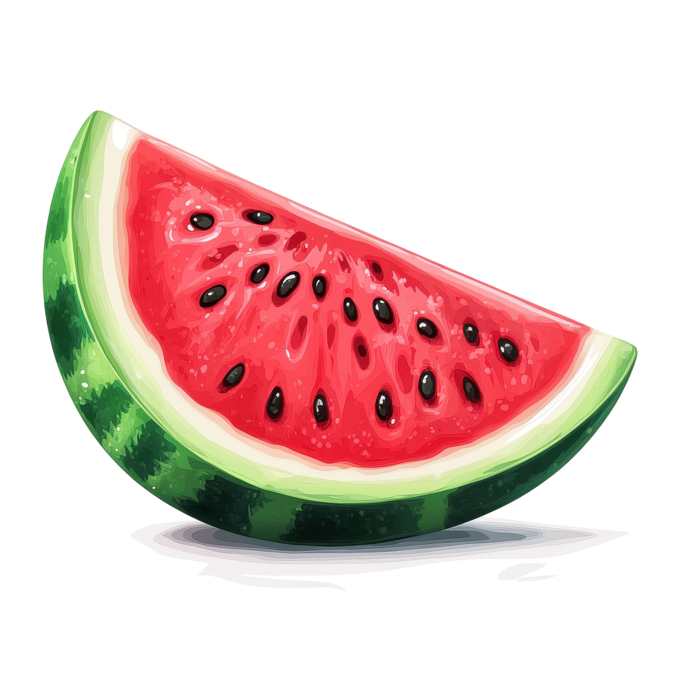 Refreshing watermelon slice isolated against a clean Transparent background for culinary presentations, watermelon sliceisolated on background png