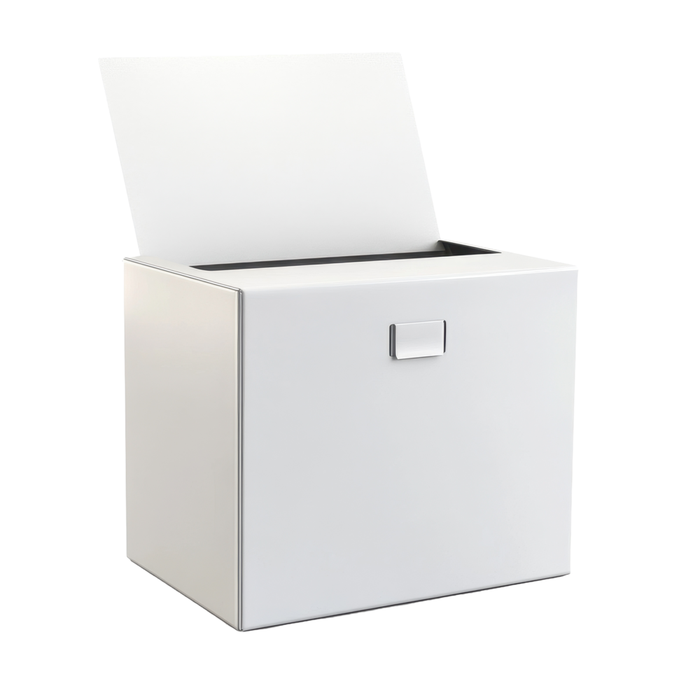 Voting ballot box for secure voting process during elections, isolated on Transparent background, Voting ballot box isolated on png