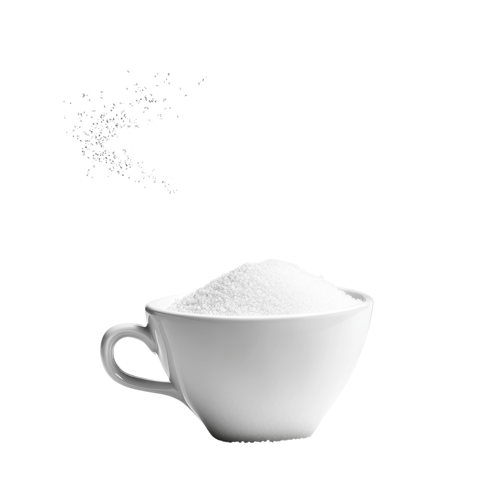 Sugar spilling from a cup against a Transparent background creates a dynamic visual effect, Salt Or Sugar Spilling Out The Cup, background png