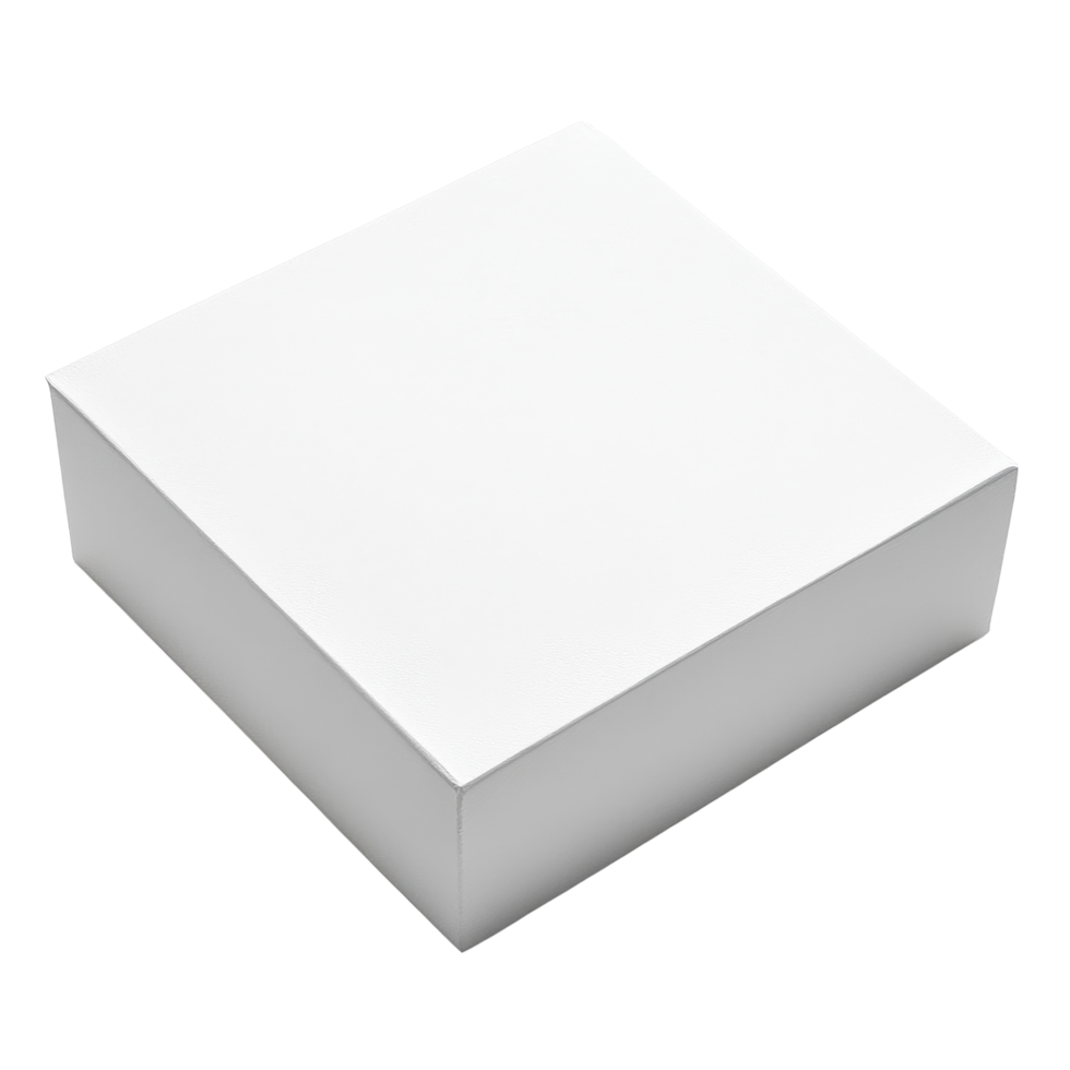 Minimalist square box on Transparent background ideal for packaging and storage solutions, Square isolated on background png