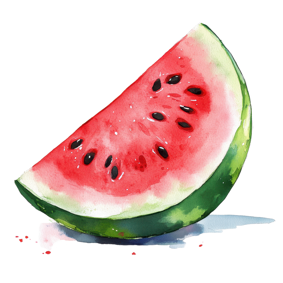 Watermelon slice on a clean Transparent background showcasing vibrant colors and juicy texture, Watermelon background with png