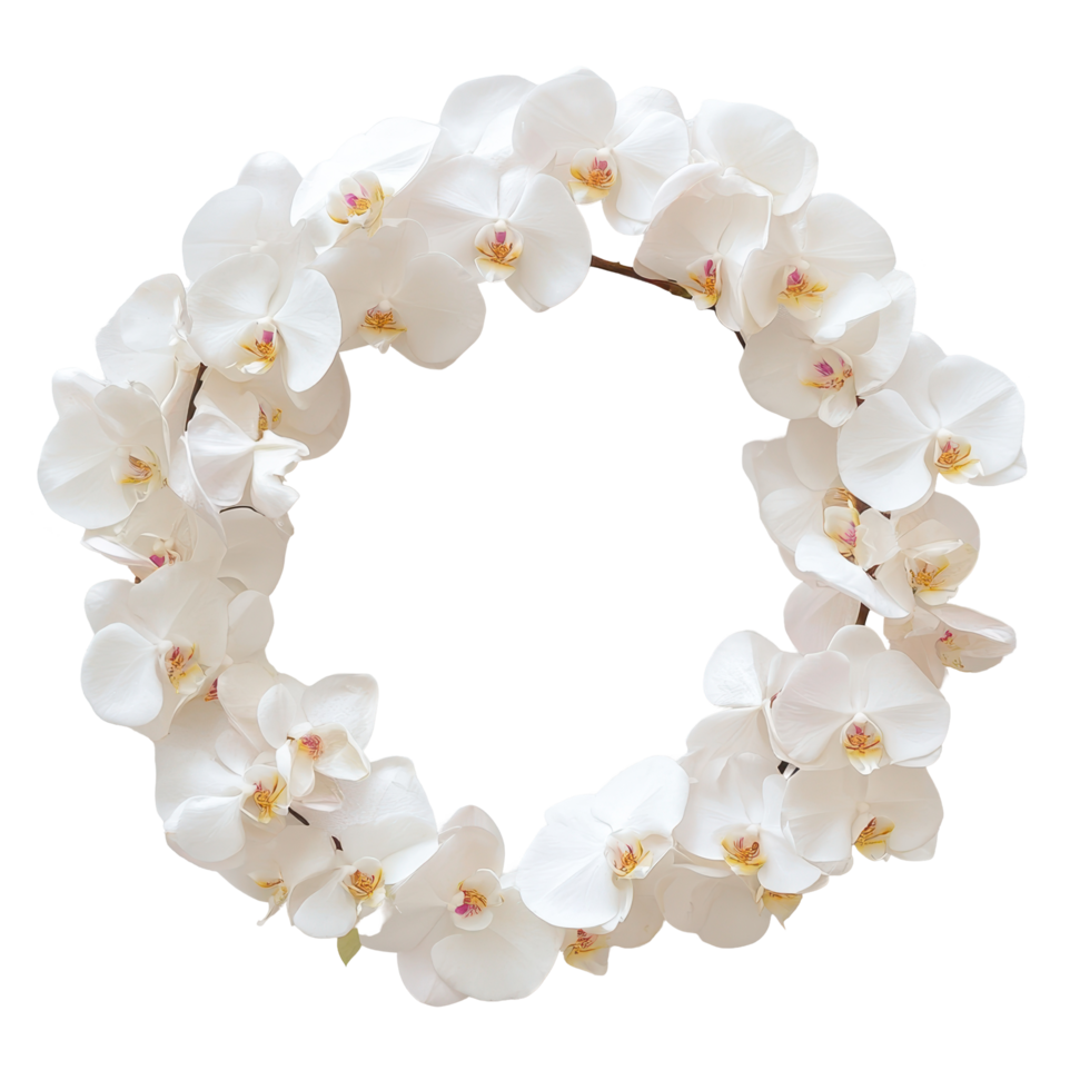 Orchids arranged creatively to form the letter F against a clean Transparent background for artistic display, Image orchids arranged in letters yz isolated on background png