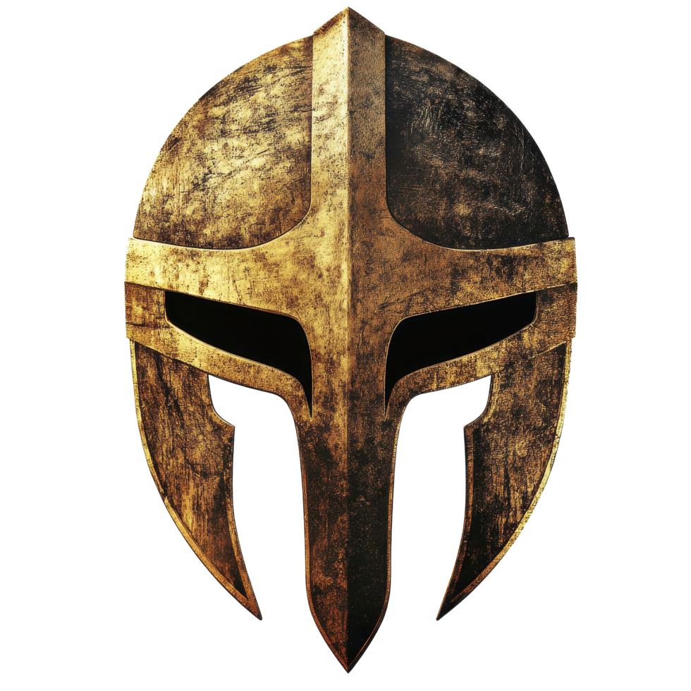 Spartan helmet symbol designed with a textured appearance isolated on a Transparent background, Spartans helmet symbol isolated on White background png