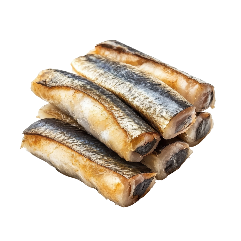 Salted herring rolls prepared for traditional meals and gourmet dishes with a focus on flavor, Salted herring rolls isolated on Transparent background, background png