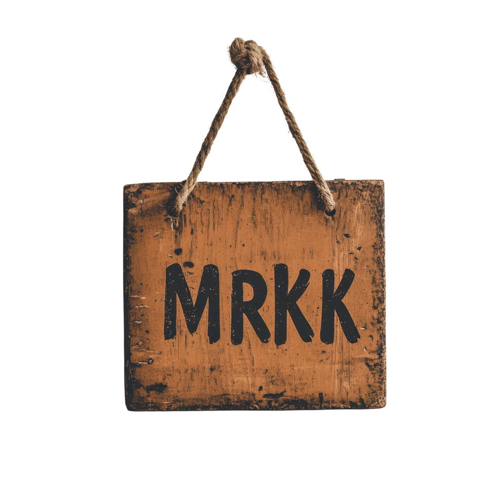 Market sign hanging against a Transparent background, indicating a vibrant shopping area or bazaar, sign that says market on it against a png