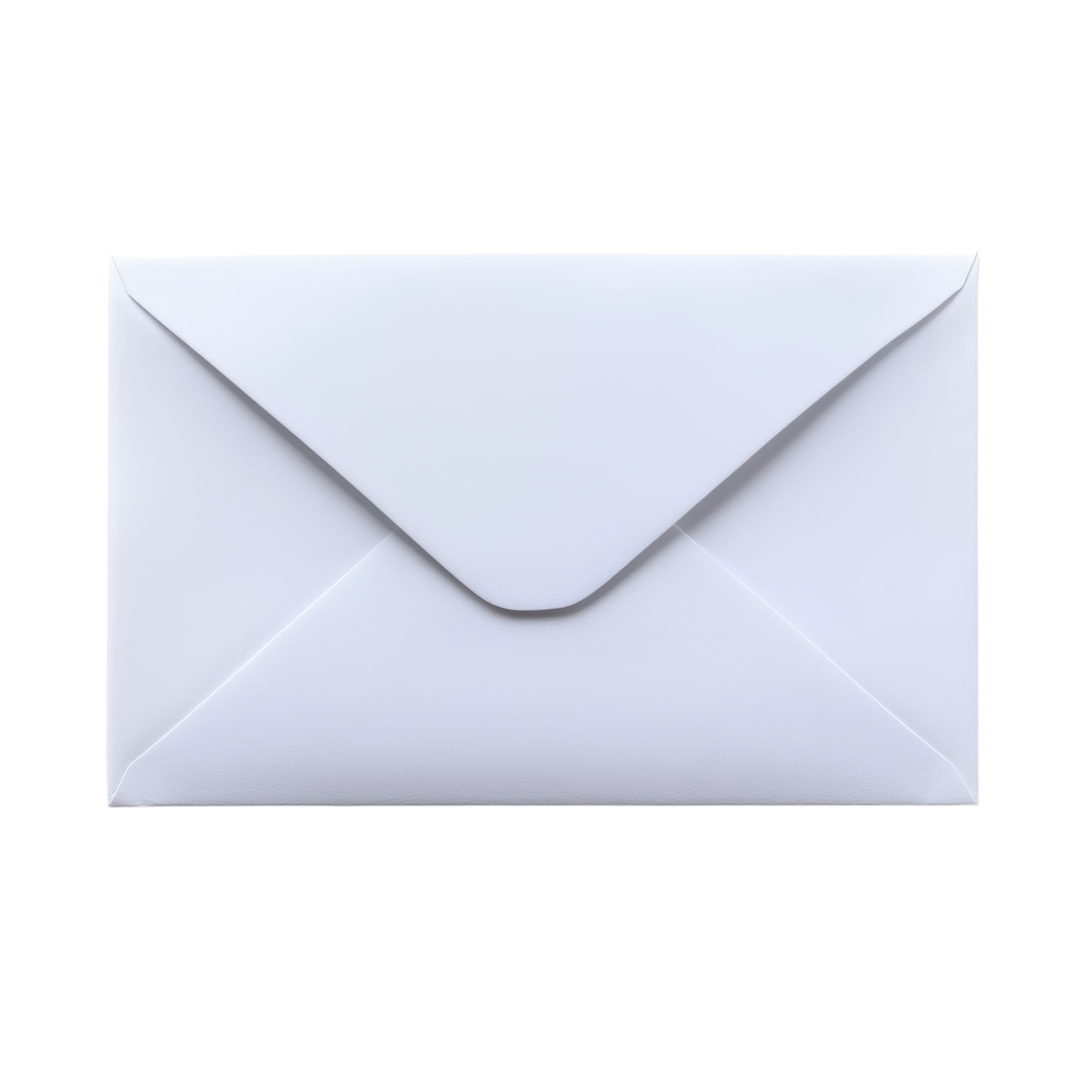 White envelope isolated against a clean Transparent background for professional or personal use, background envelopeisolated on background png