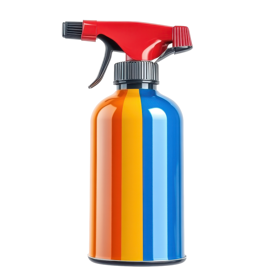Brightly colored spray paint dispenser ready for creative projects on a clean Transparent background, Spray paint dispenser isolated on white png