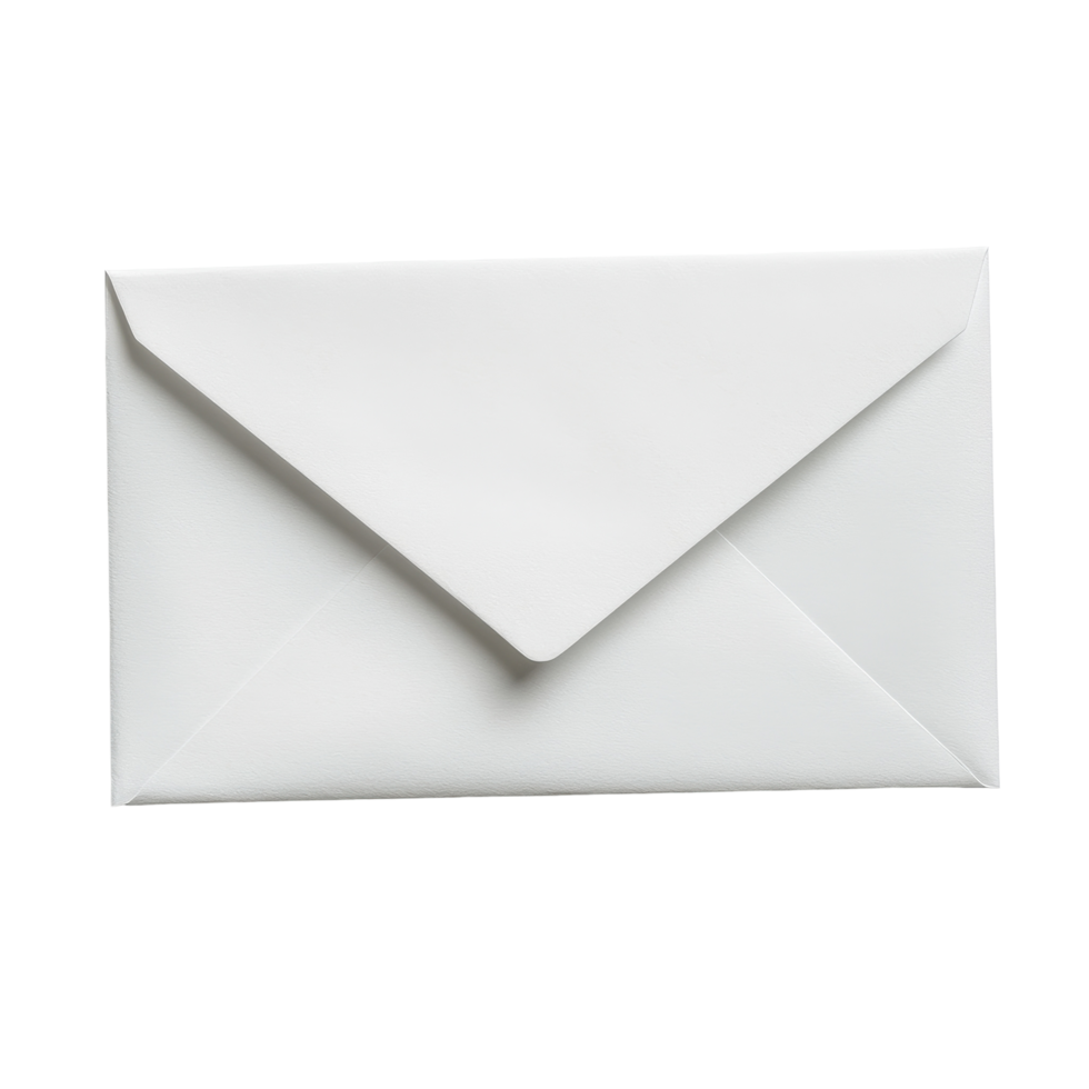White envelope isolated on a Transparent background for various postal and organizational uses, background envelopeisolated on background png