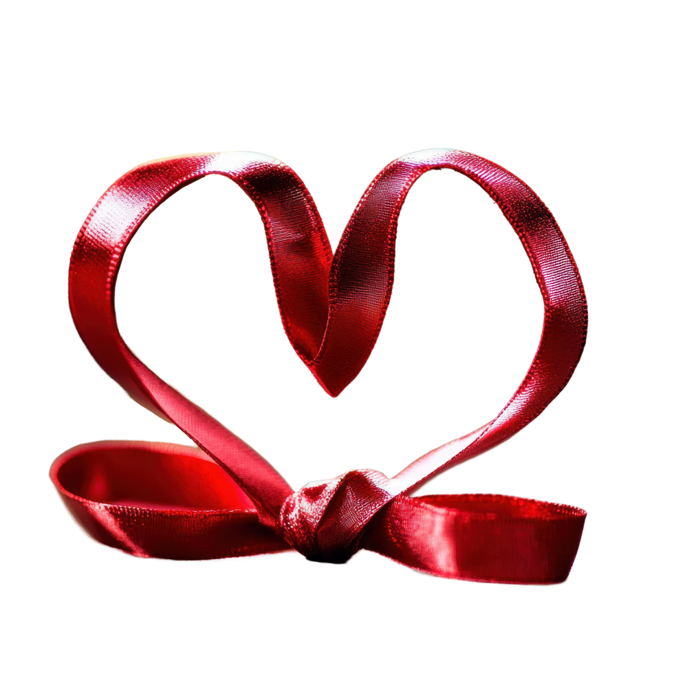 Creating a heart shape with ribbon for St Valentine's Day celebration and decoration ideas, St. Valentine's Day, Heart from a ribbon png