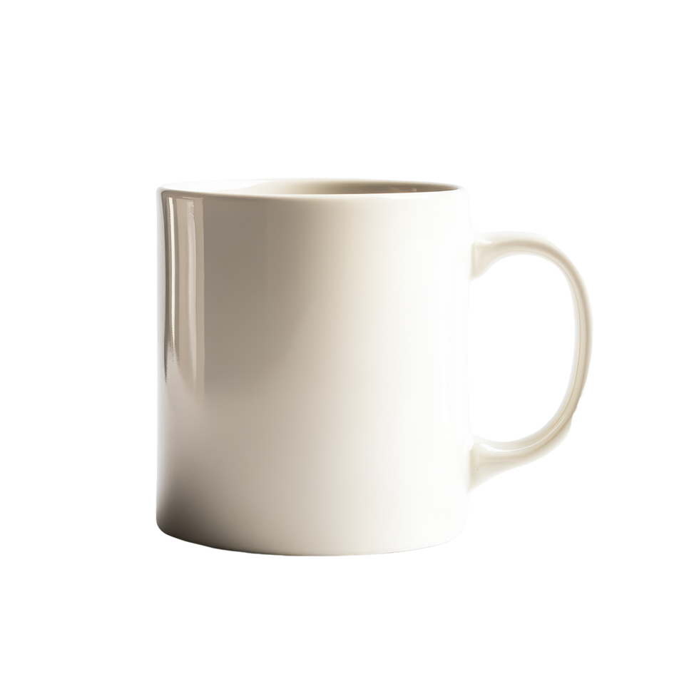 White ceramic mug on clean background perfect for showcasing beverage concepts, white ceramic mug object on isolatedisolated on Transparent background png