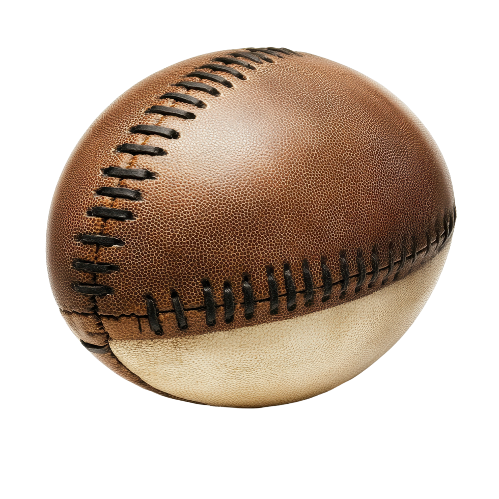 Rugby ball on a Transparent background ready for play or display in sporting events or training sessions, Rugby ball isolated on png