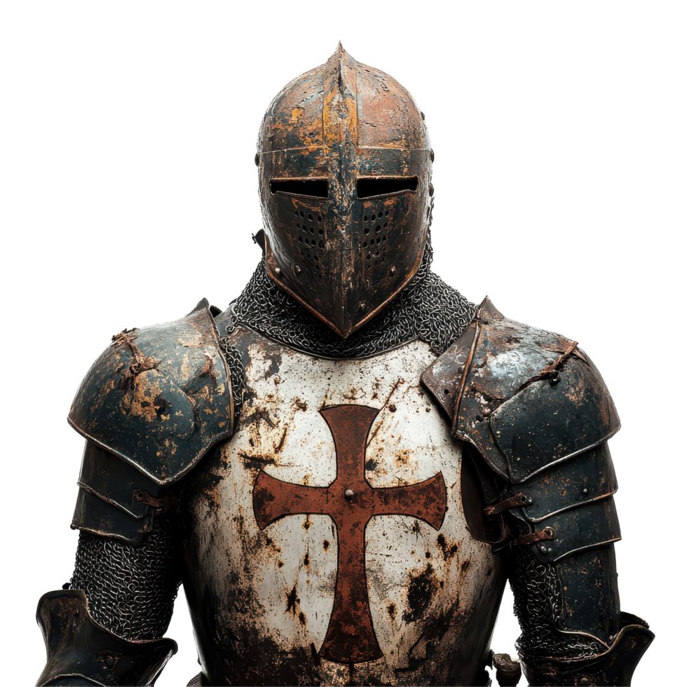 Rusty armor of a Templar knight showcases the rich heritage of the Equestrian Order, Rusty Armor Knights Templar Cross Equestrian Order th Century Military Heritage Medieval Costume, Transparent png