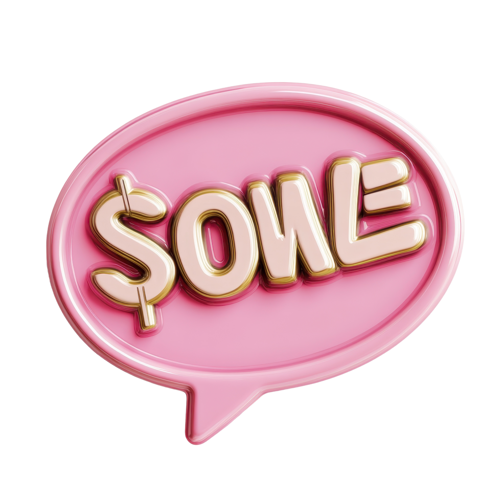 Creative speech bubble design featuring the word money on a Transparent background for financial themes, speech bubble with the word money in it, background png