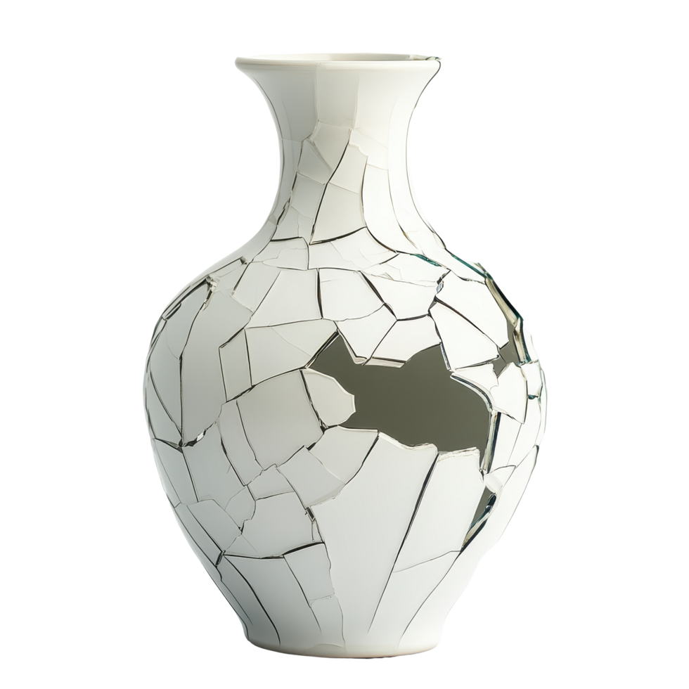 Shattered vase represents broken trust and fragility in human relationships with a Transparent background, Shattered Vase A Story Broken Trust, background png