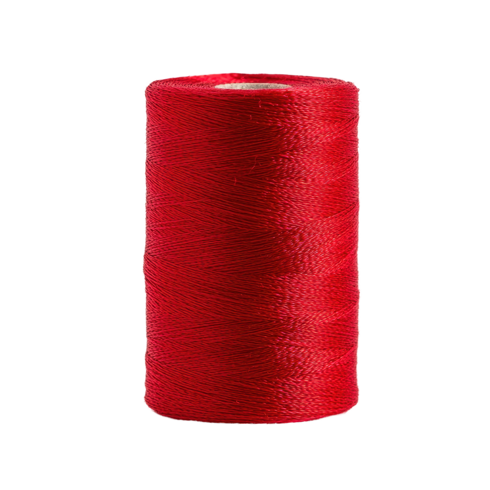 Bright red thread spool on a clean Transparent background for crafting and sewing projects, Spool red Thread on a background png