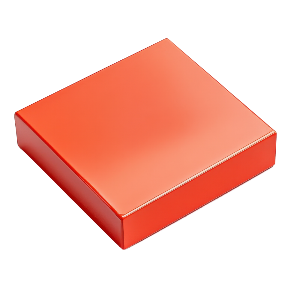 Bright red square box isolated on Transparent background for various uses and contexts in design and packaging, Square isolated on background png