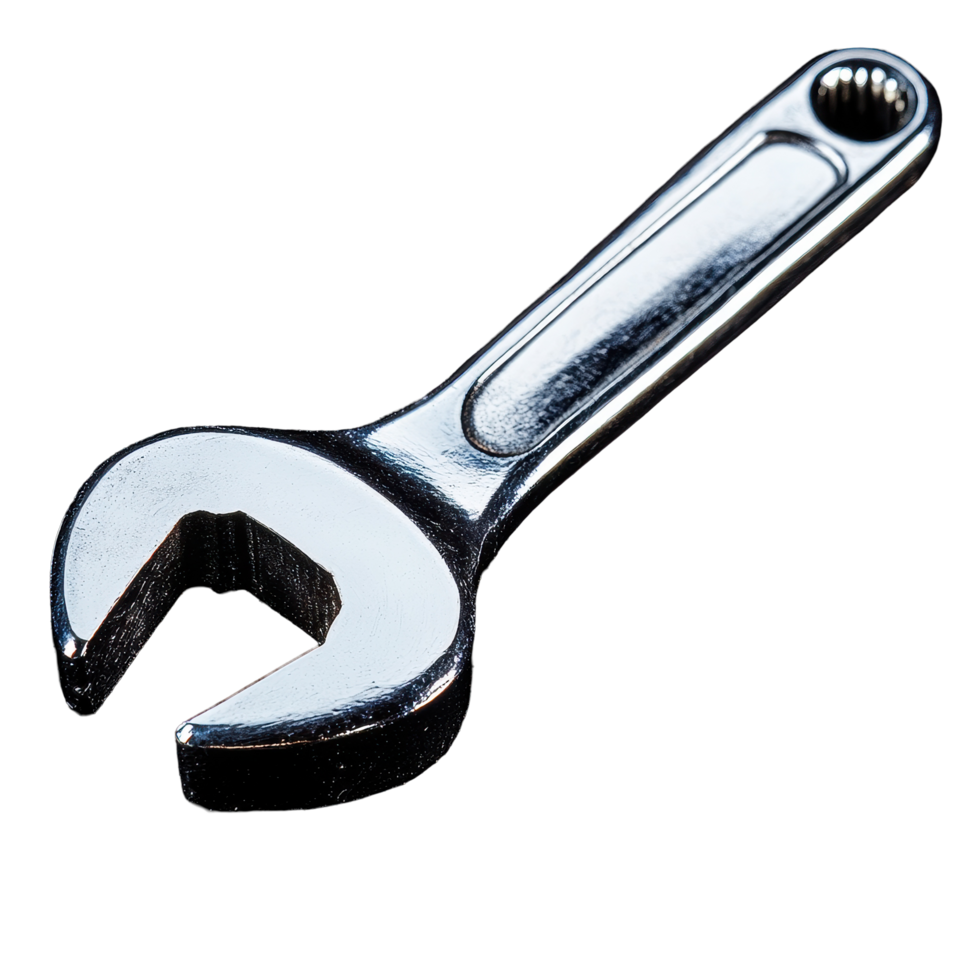 Spanner chrome metal wrench tool for precise tightening and loosening in mechanical tasks, Spanner chrome metal wrench tools png