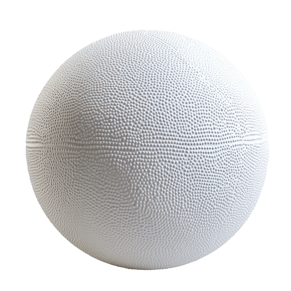 Textured basketball against a Transparent background showcases unique design and material quality, White Textured Basketball, background png