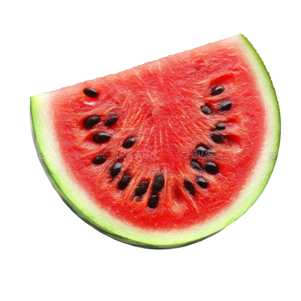 Freshly sliced watermelon on Transparent background showcasing vibrant colors and juicy texture, watermelon isolated, isolated on background single png