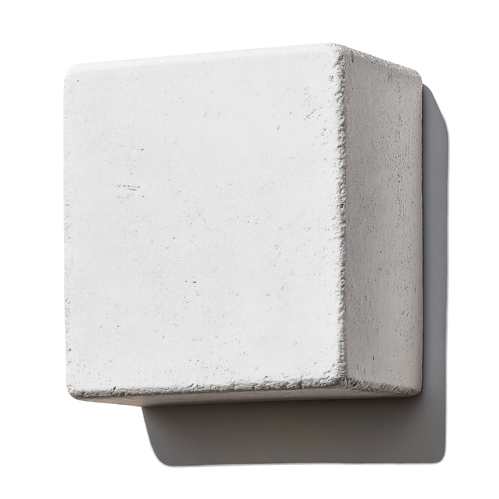 Square concrete object isolated on Transparent background showcasing simple and modern design, Square isolated on background png