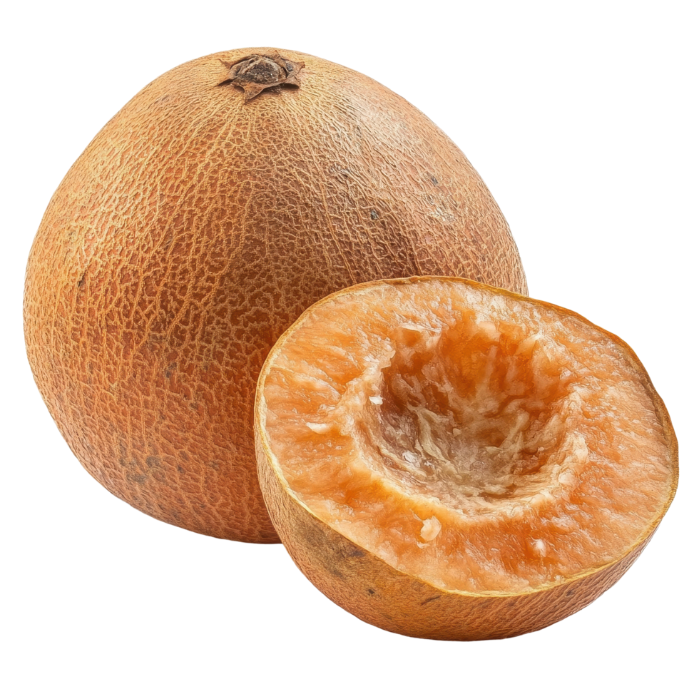 Santol fruit isolated on a Transparent background, showcasing its round shape and unique texture, Santol isolated on background png