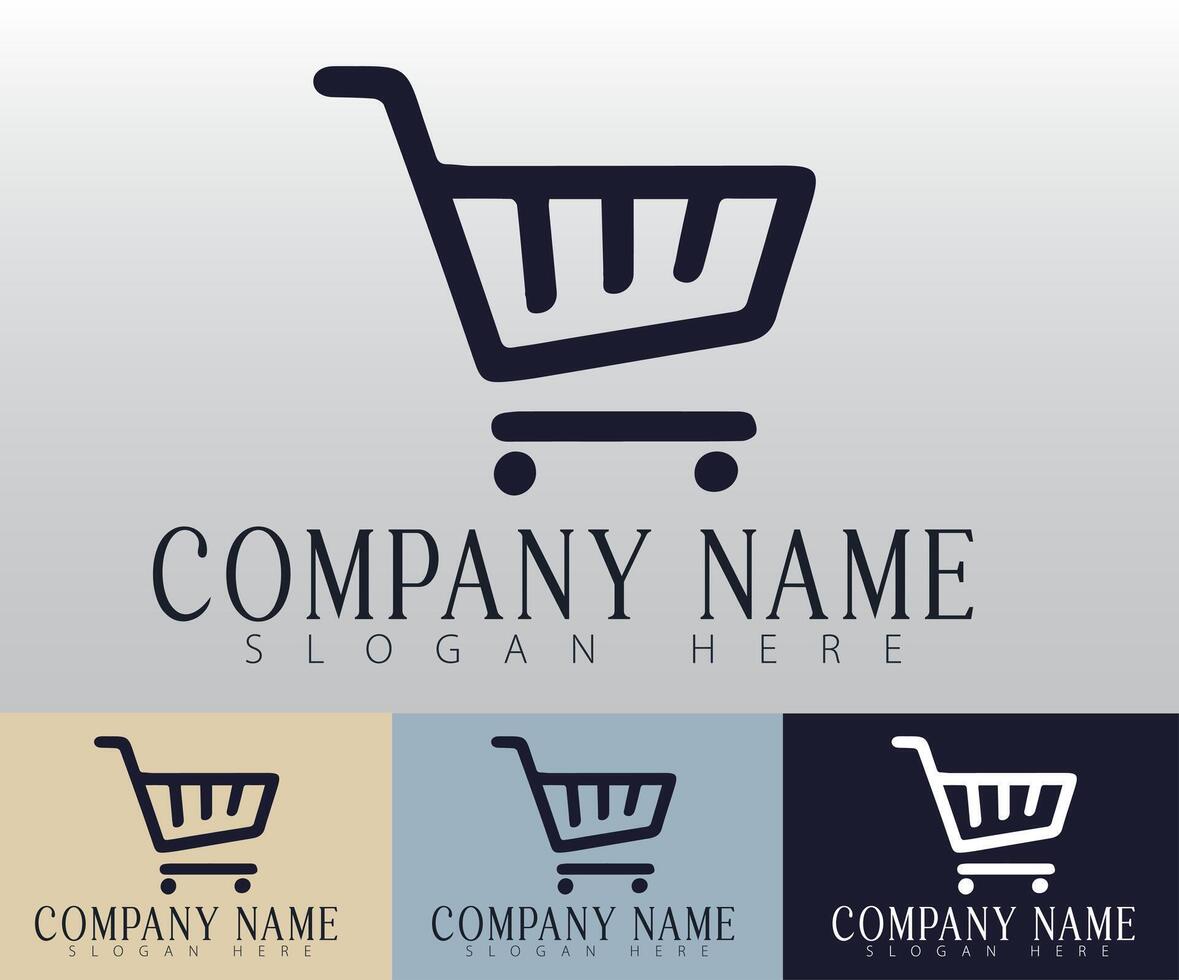 A minimalist and elegant shopping cart symbol. vector
