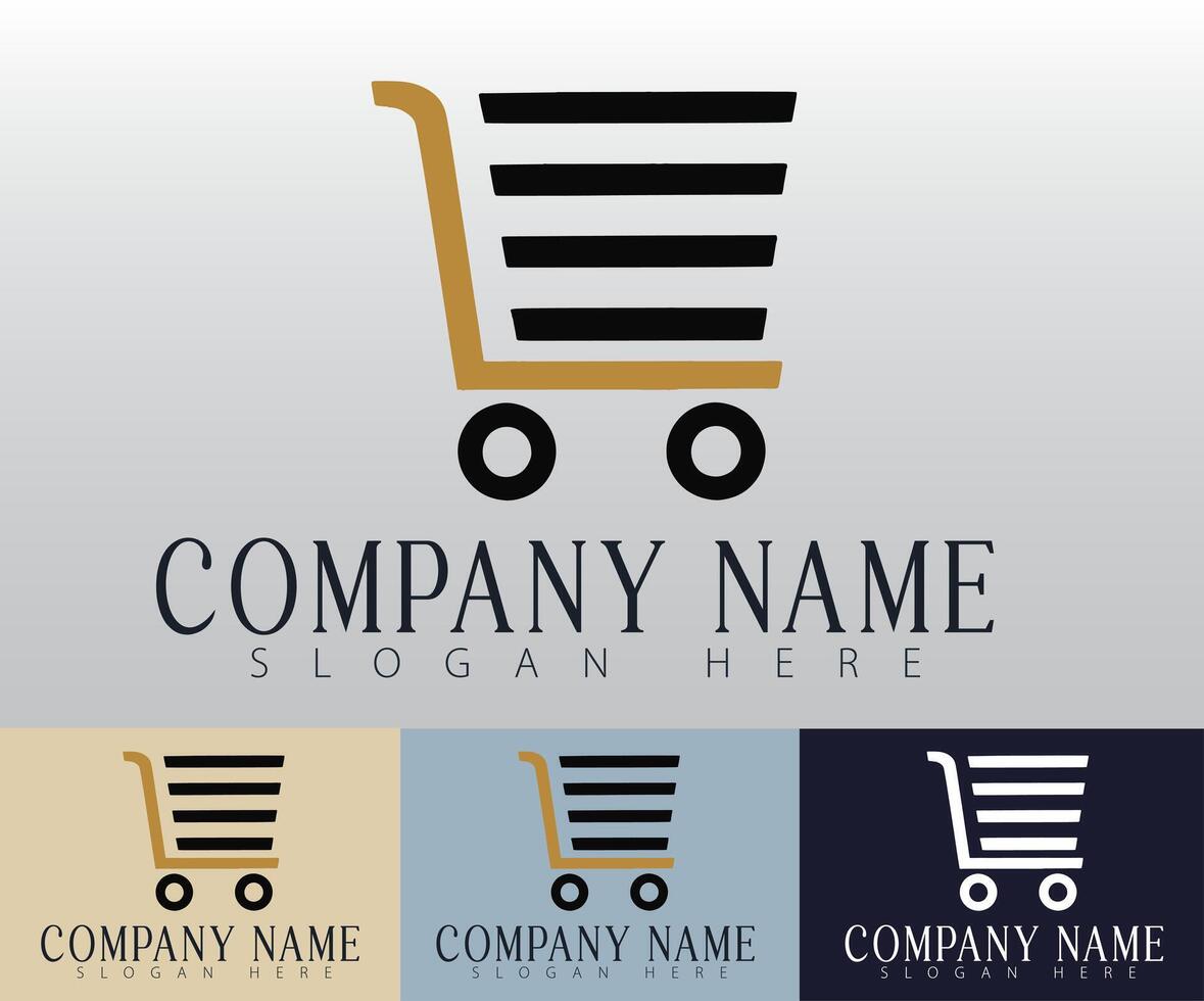 A fashionable and clean shopping trolley design. vector