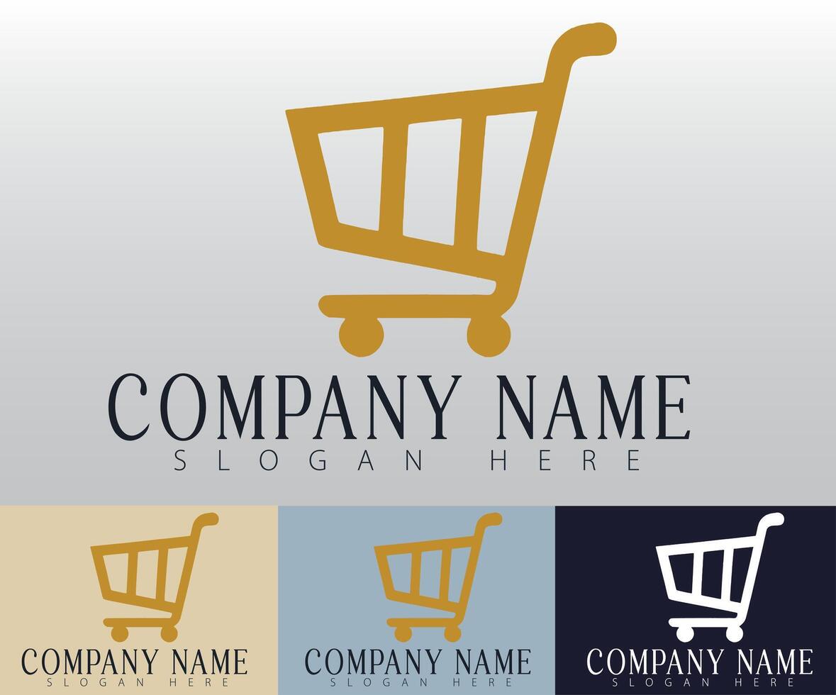 A minimal shopping cart symbol. vector