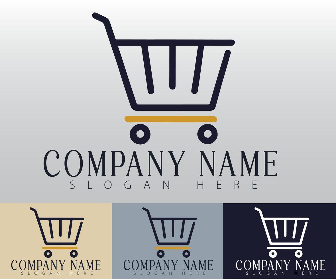 A sleek and simple shopping trolley design. vector