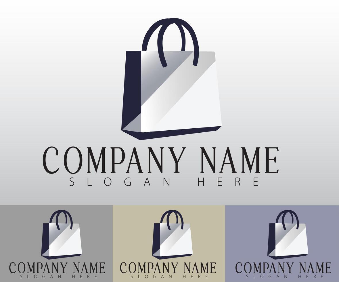 A modern and innovative shopping bag logo. vector