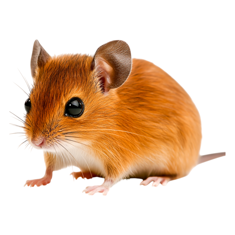 Cute Small Brown Mouse with Large Eyes png