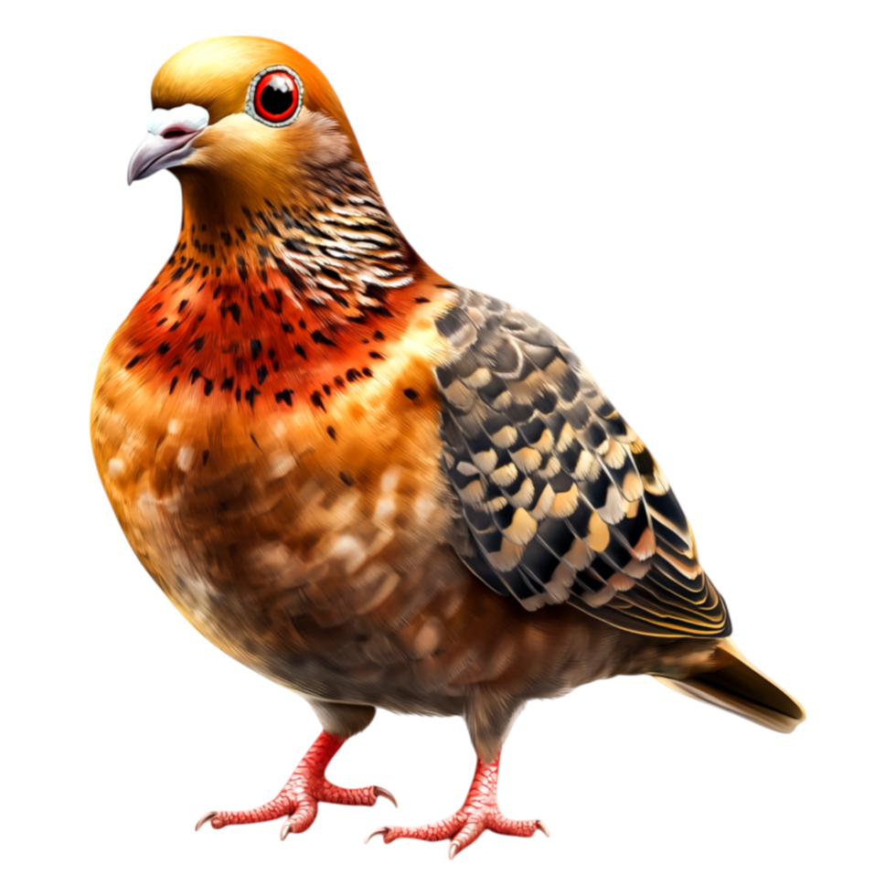 Vibrant Bird with Colorful Feathers and Unique Patterns in Nature png