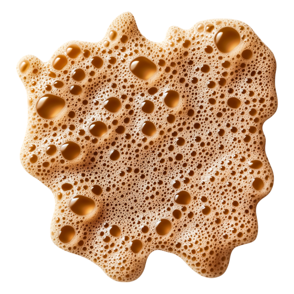 Foam Texture on Surface with Bubbles and Brown Tint png