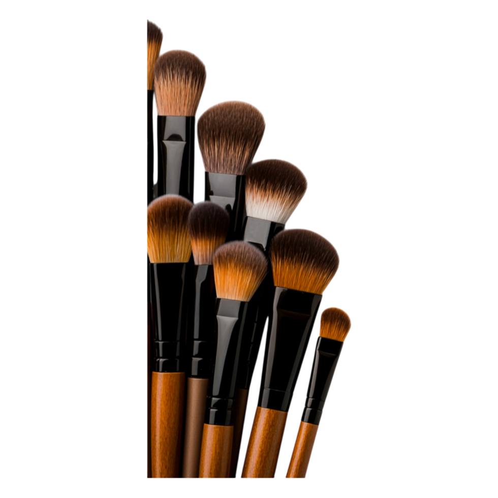Set of Professional Makeup Brushes for Flawless Application png