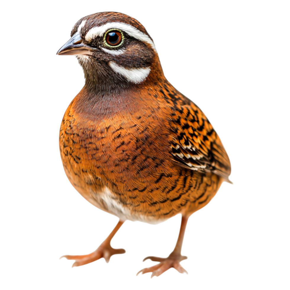 Vibrant Sparrows Perched on Ground with Intricate Feather Patterns png
