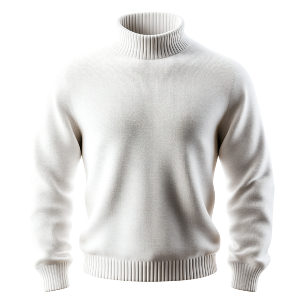 Cozy White Turtleneck Sweater for Autumn and Winter Fashion Trends png