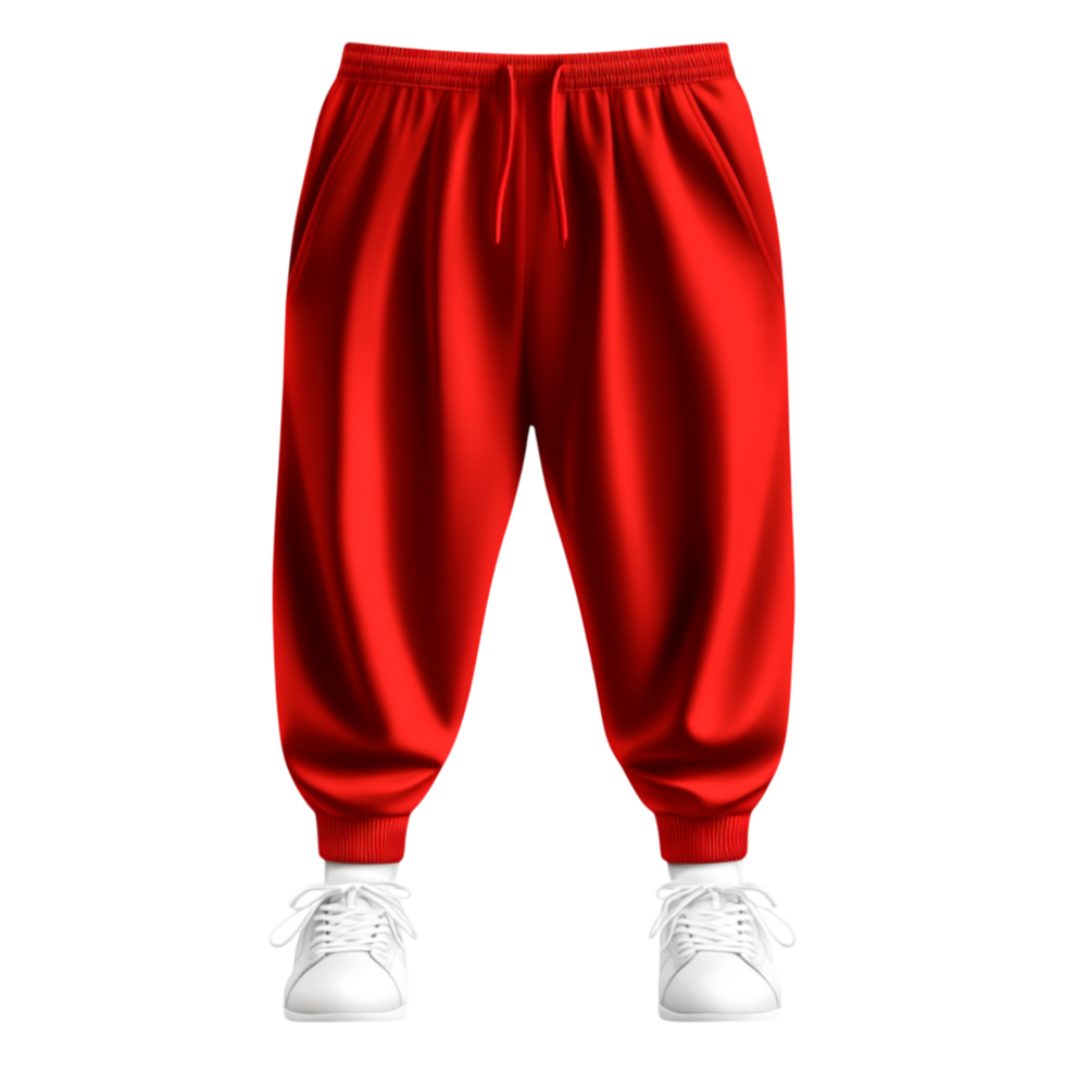 Stylish Red Athletic Pants with Comfortable Fit for Active Wear png